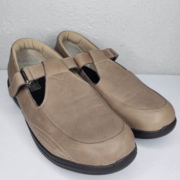 Drew Shoes Womens Size 9 T-Strap Mary Jane Tan Leather Orthopedic Comfort Shoes - Picture 11 of 13